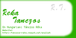 reka tanczos business card